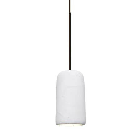 Glide Cord Pendant, White, Bronze, 1x3W LED